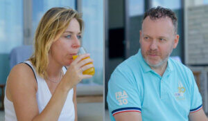 Tweeluik van MAFS 2026 koppel Linda van Straalen en Anton Brobbel Dorsman tijdens aflevering 8 van Married at First Sight.